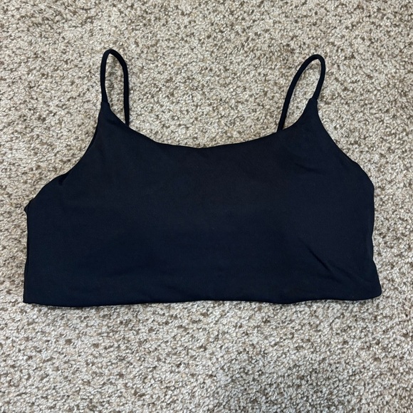 Cajubrasil Basic Sporty Black Sports Bra Top Size Small | bodycon | fitness | - Picture 1 of 5